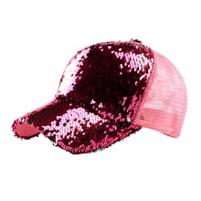 2018 New Trendy sequin hat ladies summer visor Korean running hat cycling golf cap female golf cap mesh breathable hat 2024 - buy cheap