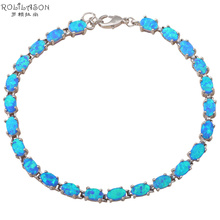 Office style Bracelets Wholesale & Retail Special Blue fire opal  silver fashion jewelry party gifts OB028 2024 - buy cheap