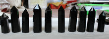 10 peças pontos de cristal de obsidiana preta natural polida cura, preço de atacado, frete grátis 2024 - compre barato