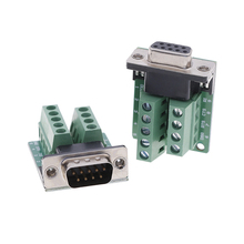 Adaptador macho e fêmea db9, módulo terminal de sinais, conector rs232 serial para db9, 1 peça 2024 - compre barato