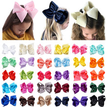 ncmama 10pcs/lot 6 Inch Girls Ribbon Hair Bows with Clips Kids Hairbows Solid Bow Children Hairclips Handmade Large Hairbow 2024 - buy cheap
