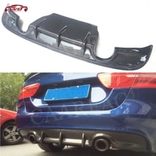 Fibra de carbono/FRP Corrida Rear Bumper Lip Difusor Para Jaguar XE Sedan 4-Porta 2015 2016 2017 Carro avental para carros Guarda Placa 2024 - compre barato