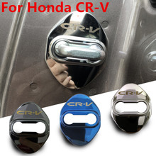 FLYJ 4 шт. Автомобильная застежка для дверного замка, автомобильные аксессуары, крышка для внутренней двери, защитная Пряжка для Honda CRV, наклейка для автомобиля 2024 - купить недорого