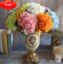 Flores hortênsia artificial de seda com 10 tamanhos e 20cm de diâmetro, hortênsia decorativa para casamento 2024 - compre barato