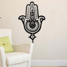 Removable Home Wall Stickers Vinyl Decals Yoga Fatima Hand Hamsa Buddha Mural Room Decor CW-36 2024 - buy cheap