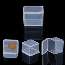 Caixa organizadora para jóias, caixa quadrada de plástico transparente para armazenar joias, caixa de brincos, colar, maquiagem, caixa de mesa 2024 - compre barato