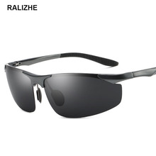2019 Design Sunglasses Aluminum Magnesium Aviation Polarized Men Semi Rimless Driving Sun Glasses Male UV400 Eyewear Accessories 2024 - buy cheap