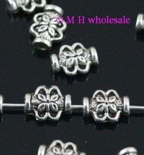 OMH-Cuentas separadoras de plata tibetanas, accesorios de joyería, cuentas de metal de 8x3mm, envío gratis, 30 Uds., ZL131 2024 - compra barato