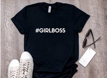 Skuggnas-Camiseta con estampado de letras Girlboss, camisa con Hashtag, Blogger, Grunge, gótica, Tumblr, estética, informal, harajuku 2024 - compra barato