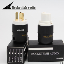 A pair ROCKETFISH Gold-Plated US AC Power Plug & IEC Connector for DIY power cable Amplifier HiFi Audio 2024 - buy cheap