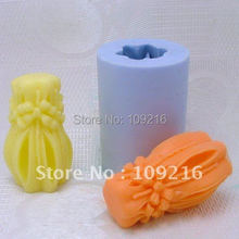 wholesale!!!New 3D  Flower-Vase (LZ0006)  Silicone Handmade Candle Mold Crafts DIY Mold 2024 - buy cheap