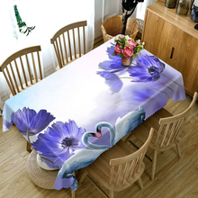 Beautiful Flower Pattern 3D Tablecloth Dustproof Tablecloth Wedding Outdoor Banquet Decoration Table Cloth Home Textile Supplies 2024 - buy cheap