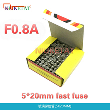 100pcs/box 5*20mm 0.8A 250V Fast fuse 5*20 F0.8A 800mA 250V Glass Fuse 5mm*20mm glass fuse New and original 2024 - buy cheap