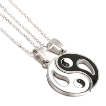 2 PCS Yin Yang Tai Chi Pendant Necklaces For Men Women Black White Couples Paired Necklace Gift Best Friends Necklace Jewelry 2024 - buy cheap