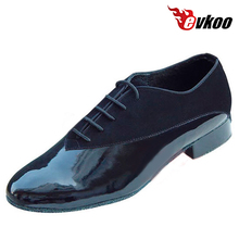 Evkoodance 2.5cm Low Heel Professional Man's Modern Ballroom Dance Shoes Made By Genuine Leather And Bright Patent Evkoo-164 2024 - buy cheap