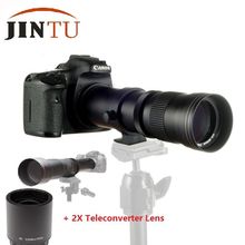 JINTU новый 420-1600 мм телефотолинзы с 2X телеконвертер объектив с фиксированным фокусным расстоянием для Canon EF-M крепление M200 M100 M50 M10 M6 M5 M3 M2 EOS-M Камера 2024 - купить недорого