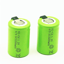 16 шт 4/5SC 1,2 V аккумуляторная батарея 3200mAh 4/5 SC Sub C Ni-CD ячейка с сварочными вкладками для электродрель отвертка 2024 - купить недорого