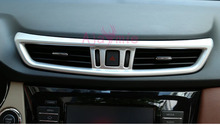 Комплект крышек для салона приборной панели кондиционера вентиляционного отверстия переменного тока обшивка 2014-2017 хромированный АБС-пластик автомобильный Стайлинг для Nissan X-trail аксессуары 2024 - купить недорого