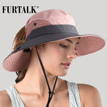 Шляпа для женщин FURTALK Safari, шляпа от солнца с широкими полями, УФ-защита UPF, шляпа для рыбалки на открытом воздухе, пешего туризма, 2019 2024 - купить недорого