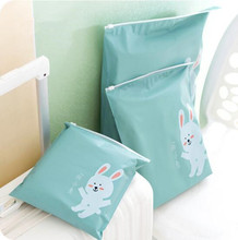 3pcs/lot Storage Bag PEVA Zipper Waterproof Travel Organizer Squirrel Rabbit Fox Duck Animal Home Dress Storage Case LF 146 2024 - buy cheap