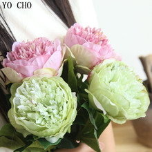 YO CHO 2 шт. искусственные цветы, искусственные цветы, голландские пионы для дома, сада, балкона 2024 - купить недорого