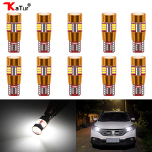 Katur 10x T10 LED W5W LED Canbus Auto Lamp Car Interior Light 194 168 Lights Bulb White Blue Red Yellow Purple 12V 3014 27SMD 2024 - buy cheap