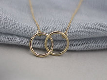 Collar de doble círculo infinito dorado para niñas, 10 Uds., collar con colgante de círculos azados, envío gratis XL184 2024 - compra barato