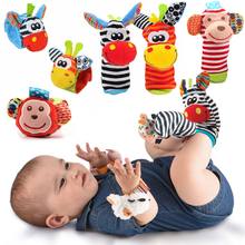 Baby Cartoon Zebra Socks Rattle Kids Cute Soft Comfortable Wrist Rattle Toddler Socks Toys Suitable Newborn Educational Toys 2024 - buy cheap