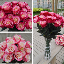 Single Stem Rose 62cm/24.41" 10Pcs Artificial Flwoers Roses Camellia for DIY Bridal Bouquet Wedding Centerpiece 2024 - buy cheap