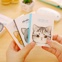 korean stationery cute cat writing pad mini paper notebook Creative words portable notebook office & school supplies 2024 - buy cheap