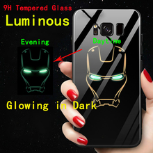 DIY светящийся чехол для телефона для samsung Galaxy S8 S9 S10 Plus, закаленное стекло, крышка для Note 8 9 10 Pro Coque S10 Lite Fundas Shell 2024 - купить недорого