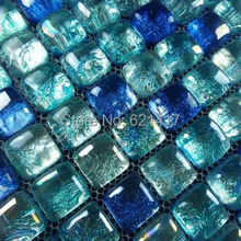 blue sea pearl bead crystal glass mosaic tiles for bathroom home improvement kitchen backsplash HMGM1059 2024 - buy cheap