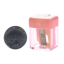 Colorful Compact Plastic Pencil Sharpener with Clear Debris Holder & Lid Single Hole Manual Pencil Eyebrow Pencil Sharpener 2024 - buy cheap