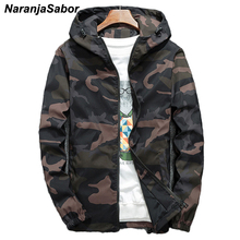 Naranjasabor jaqueta com capuz masculina, casaco militar com zíper casual n438 2024 - compre barato