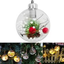 1PC 8cm LED Christmas Ball Light Plastic Transparent Ornament Light For Christmas Home Doors Window Festive Party Decoration J2 2024 - buy cheap