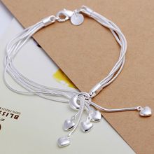 H067 joias fashion de prata 925 bracelete banhado a prata pulseira com pingente de coração pulseira/jtamdkzx pgfffgmq 2024 - compre barato