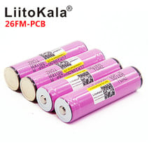 NEW LiitoKala 18650 battery 2600 mah 100% icr18650-26fm 3.7 mah 2600 v 18650 Lithium Batteries Rechargeable Battery For Flashlig 2024 - buy cheap