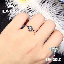 Anillos de oro puro de 18K con diamantes naturales para mujer, joyería clásica bonito de lujo, sólida, 750, oferta, novedad de 2020 2024 - compra barato