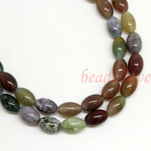 1Strand 16"(43pcs)Natural stone Indian Agata Oval Loose Beads 6mm*9mm (W02967)Free Shipping 2024 - buy cheap