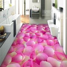 Beibehand-mural de banheiro romântico com pétalas de rosa, adesivo 3d, antiderrapante, impermeável, autoadesivo, pvc 2024 - compre barato