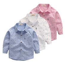 Novo bebê meninos meninas roupas da moda bebê menino blusas de manga comprida camisa para crianças menino âncora tops camisa 1-10 anos 2024 - compre barato