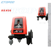 Ak456 nível a laser em cruz giratória, 360 graus, 2 v1h3p, vermelho 3 pontos, pode ser usado em ambientes externos 2024 - compre barato
