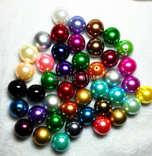 (choose size) 6mm/8mm/10mm/12mm/14mm/16mm/18mm/23mm/25mm mix color Acrylic Pearl Beads 2024 - купить недорого