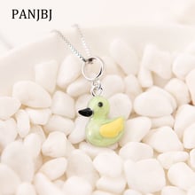 New 100% 925 Sterling Silver Bead Charm Cute Duck Duckling Pendant Enamel Beads Fit  Bracelet Necklace Women Diy Jewelry 2024 - buy cheap