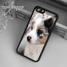 Maifengge australiano pastor filhote de cachorro caso para iphone 5 6 s 7 8 plus 11 12 pro x xr xs max samsung galaxy s6 s7 borda s8 s9 2024 - compre barato