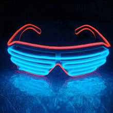 Hot Selli LED Sunglasses Flashing EL Wire Luminous Light Up Neon Glasses Costumes Party Decorative Lighting Activing Props Gifts 2024 - buy cheap