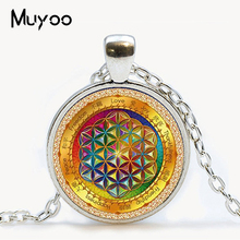 New Fashion Flower of Life Necklace Om Yoga Chakra Pendant Mandala Necklace Fashion Glass Dome Jewelry Sacred Geometry Women HZ1 2024 - buy cheap