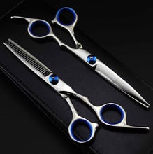 professional Japan 440c 6cr13 6 inch cut hair scissors set thinning shears cutting barber hairdressing scissors Free shipping 2024 - buy cheap