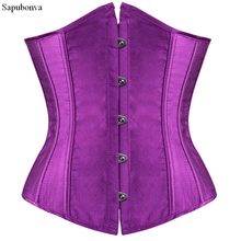 Sapubonva plus size sexy corset underbust bodyshaper costumes corsets bustiers ladies burlesque corselet red blue black pink 2024 - buy cheap