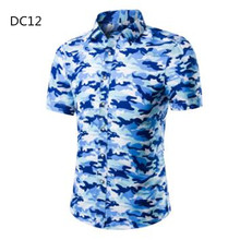 2021 Fashion Mens Casual Floral Short Sleeve Hawaiian Shirt Summer Camouflage Shirt For Men Asian Size M-3XL 12 Color 2024 - buy cheap